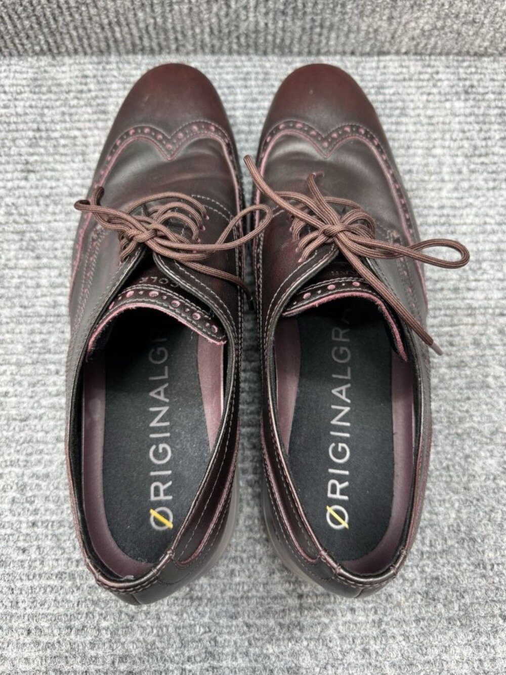 Cole Haan OriginalGrand OS Shoes Mens 11.5 Bloodstone Red Wingtip Oxford C37676 - Picture 5 of 8